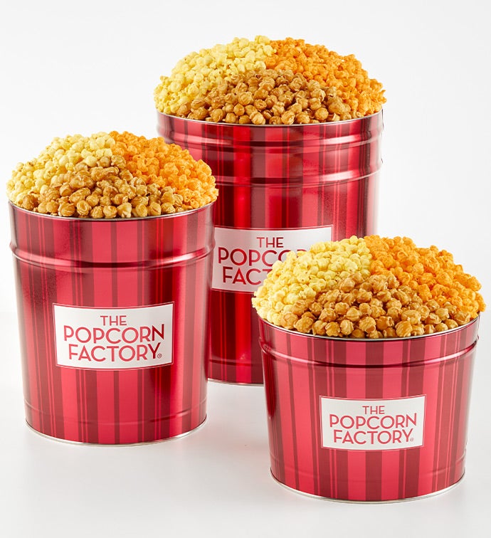 TPF Retro 3 Flavor Popcorn Tins
